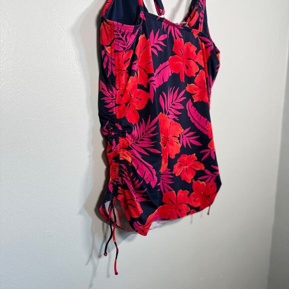 Lands’ End Underwire V Neck Tankini 14 Kauai Floral - Picture 4 of 6